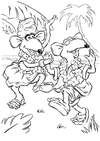 A coloring page of the muppets